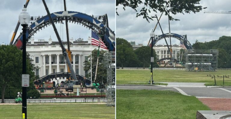 WATCH: UFC’s Massive Arena Towers Over White House