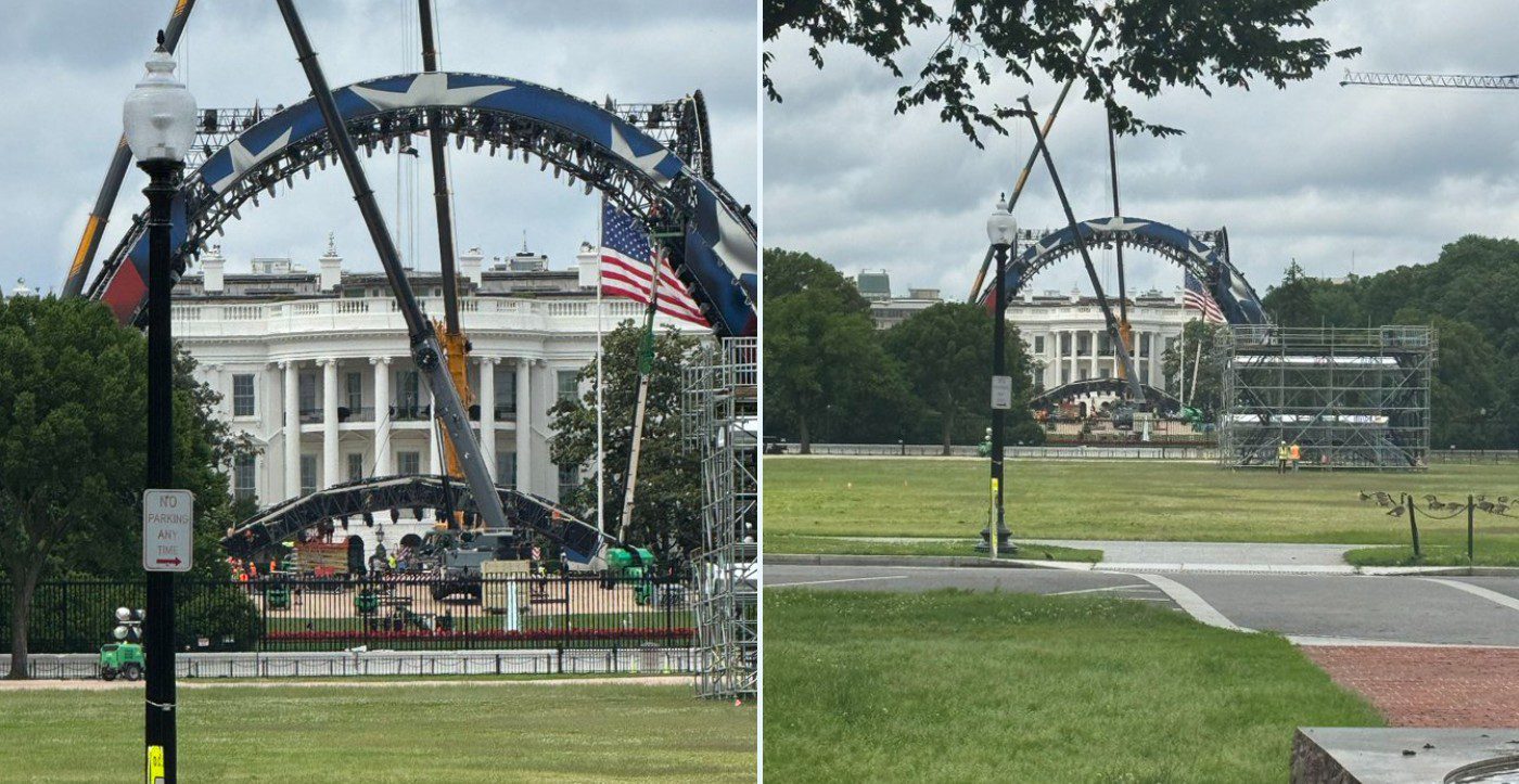 WATCH: UFC’s Massive Arena Towers Over White House