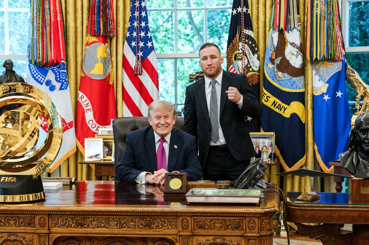Justin Gaethje Visits White House After Capturing UFC Lightweight Title